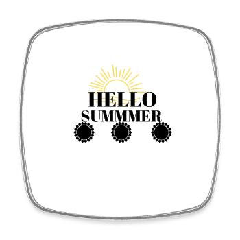 summerfeelings summer sun beach holiday fun - Magnet carré - blanc - Devant
