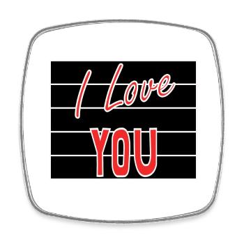 LOVE. COUPLE. JUST MARRIED. EVJF. SAINT VALENTIN. - Magnet carré - blanc - Devant