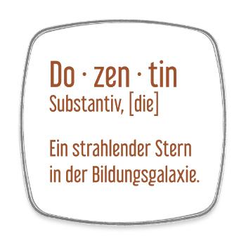 Dozentin Dozentinnen Schule Pädagogin Unterricht - Viereckiger Kühlschrankmagnet - Weiß - Vorne