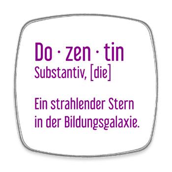 Dozentin Dozentinnen Schule Pädagogin Unterricht - Viereckiger Kühlschrankmagnet - Weiß - Vorne