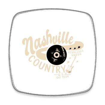 Nashville - Country - Square fridge magnet - white - Front