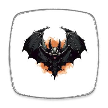 Fledermaus - Viereckiger Kühlschrankmagnet - Weiß - Vorne