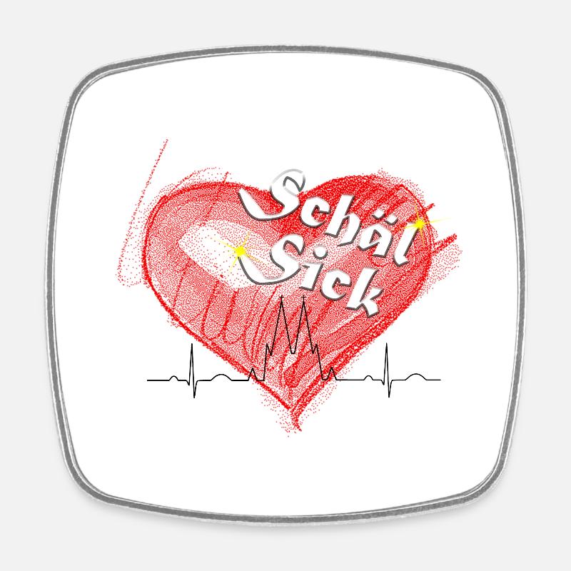Schäl Sick 3 - Square fridge magnet - white