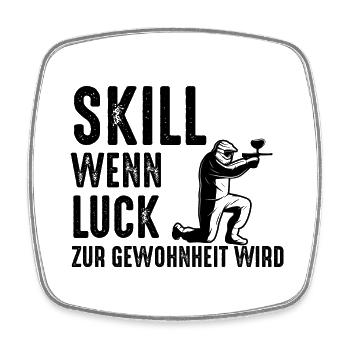 Paintball Airsoft - Viereckiger Kühlschrankmagnet - Weiß - Vorne