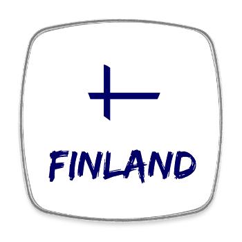 Finlande Coeur 1 - Magnet carré - blanc - Devant