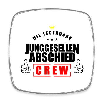 junggesellen crew 3 - Viereckiger Kühlschrankmagnet - Weiß - Vorne