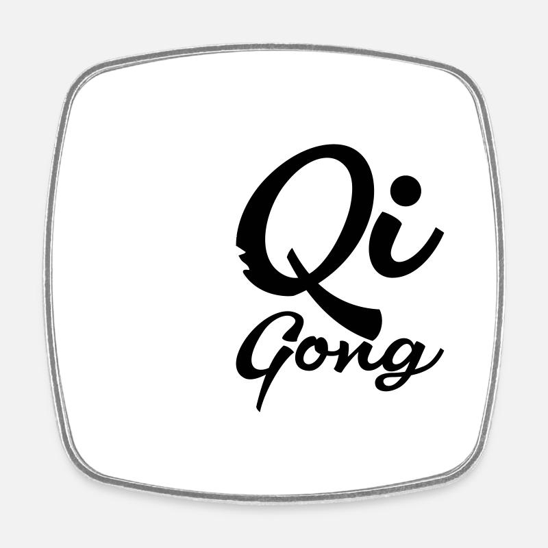 Dragon de Qigong - Magnet carré - blanc