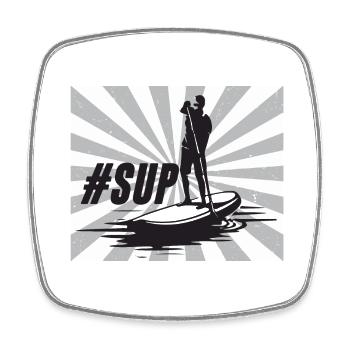 SUP - Viereckiger Kühlschrankmagnet - Weiß - Vorne