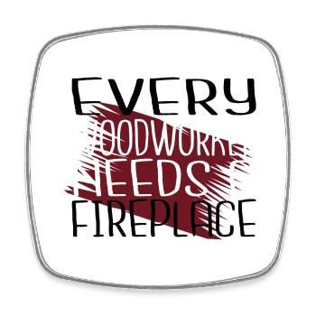 woodcutter chop wood statement jokes forest work - Square fridge magnet - white - Front