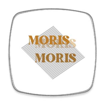 Moris Moris Vintage - Viereckiger Kühlschrankmagnet - Weiß - Vorne