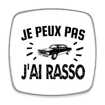 je peux pas j'ai rasso - Magnet carré - blanc - Devant