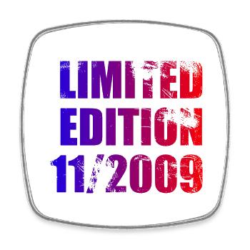 14. Geburtstag Limited Edition 11/2009 - Viereckiger Kühlschrankmagnet - Weiß - Vorne