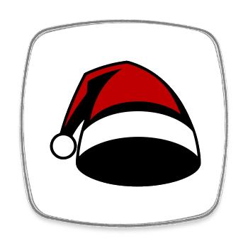 Hat Christmas Beanie Christmas - Square fridge magnet - white - Front