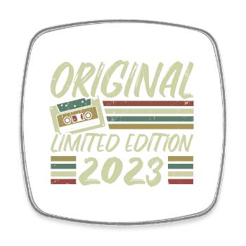 Vintage 2023 Retro Geburtstagsgeschenk 2023 - Viereckiger Kühlschrankmagnet - Weiß - Vorne