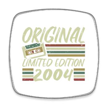 Jahrgang 2004 Retro Geburtstagsgeschenk 2004 - Viereckiger Kühlschrankmagnet - Weiß - Vorne