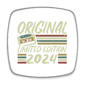 Vintage 2024 Retro Birthday Gift 2024 - Square fridge magnet - white - Front