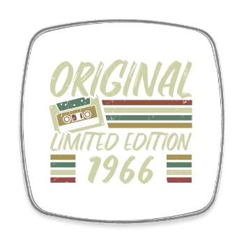 Vintage 1966 Retro 1966 Birthday Gift - Square fridge magnet - white - Front