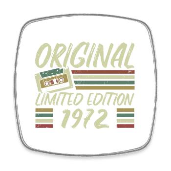 Jahrgang 1972 Retro 1972 Geburtstagsgeschenk - Viereckiger Kühlschrankmagnet - Weiß - Vorne