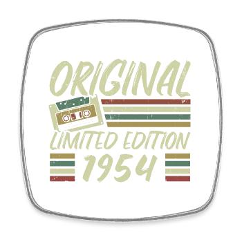 Vintage 1954 Retro 1954 Birthday Gift - Square fridge magnet - white - Front