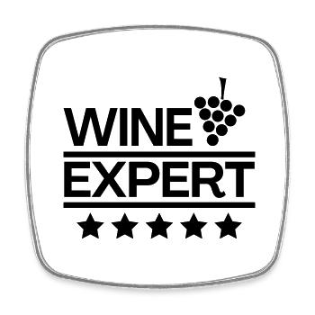 Wine Expert Sommelier - Square fridge magnet - white - Front