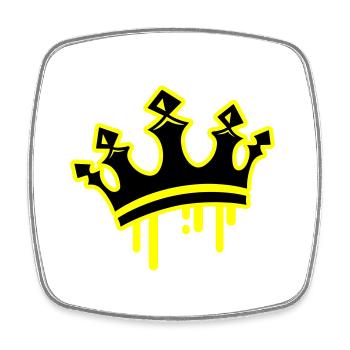 Symbole du roi de la couronne - Magnet carré - blanc - Devant
