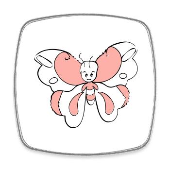 Papillon coloré > Graphique vectoriel - Magnet carré - blanc - Devant