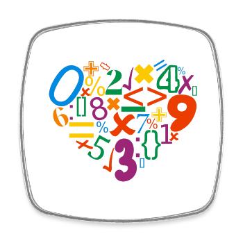 MATEMATIK - Viereckiger Kühlschrankmagnet - Weiß - Vorne