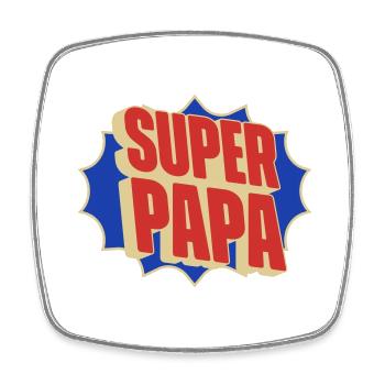 Super Dad - Square fridge magnet - white - Front