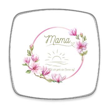 Mama, Mama mit dir geht die Sonne auf - Viereckiger Kühlschrankmagnet - Weiß - Vorne