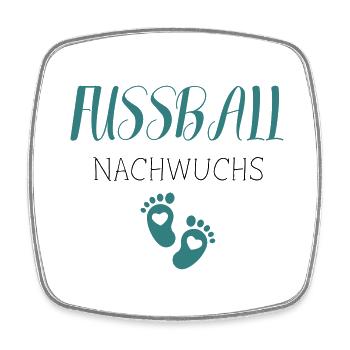 Fußball Nachwuchs - Viereckiger Kühlschrankmagnet - Weiß - Vorne