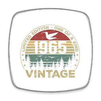 Vintage 1965 Original 1965 Rétro Anniversaire 1965 - Magnet carré - blanc - Devant