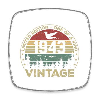 Vintage 1943 Original 1943 Retro Birthday 1943 - Square fridge magnet - white - Front