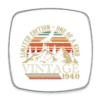1940 Vintage Cadeau Anniversaire 1940 Retro 1940 - Magnet carré - blanc - Devant