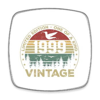 Vintage 1999 Original 1999 Rétro Anniversaire 1999 - Magnet carré - blanc - Devant