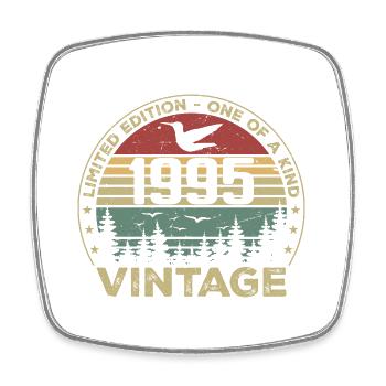 Vintage 1995 Original 1995 Rétro Anniversaire 1995 - Magnet carré - blanc - Devant