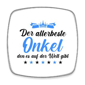 bester onkel - Viereckiger Kühlschrankmagnet - Weiß - Vorne