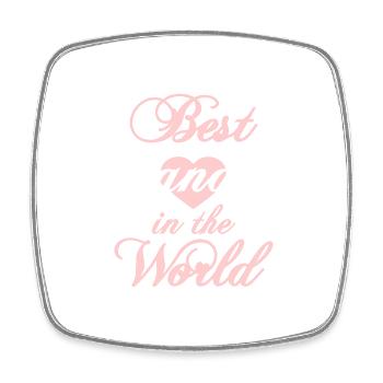 Best Grandma In The World Heart Best Granny In The World - Square fridge magnet - white - Front