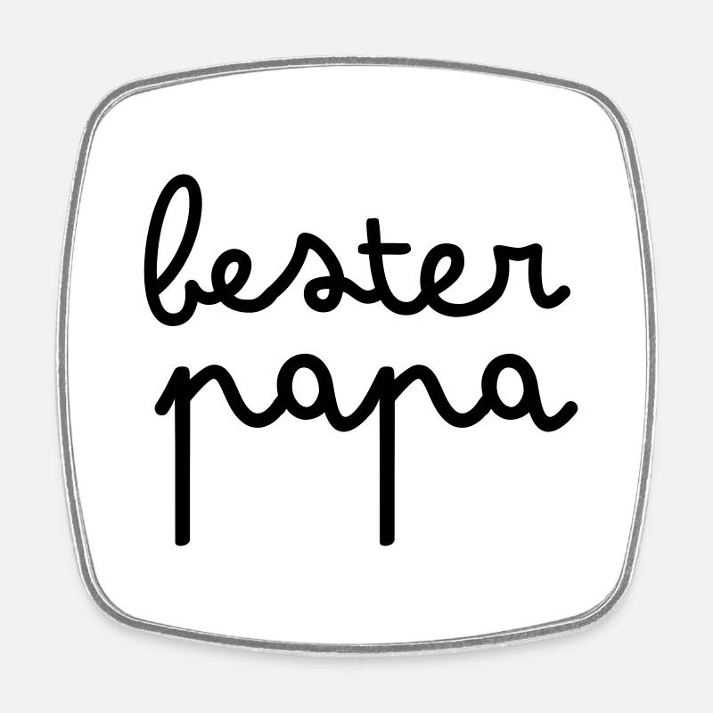 Bester Papa - Viereckiger Kühlschrankmagnet - Weiß