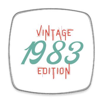 Jahrgang 1983 Ausgabe - Viereckiger Kühlschrankmagnet - Weiß - Vorne