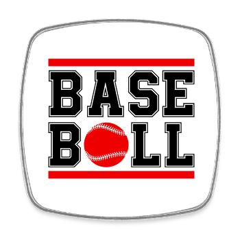 Baseball 1 - Magnet carré - blanc - Devant
