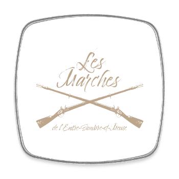 Les Marches de l'Entre-Sambre-et-Meuse - Magnet carré - blanc - Devant