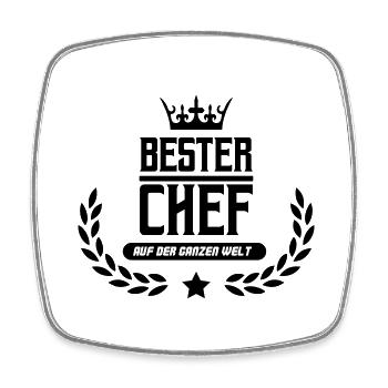 Best chef in the world - Square fridge magnet - white - Front