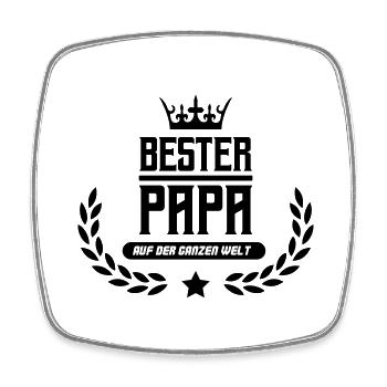 Meilleur papa du monde - Magnet carré - blanc - Devant