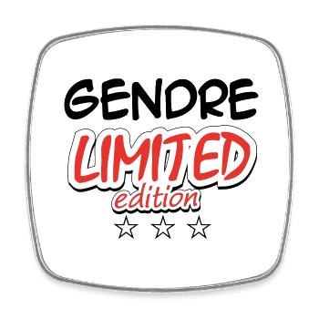 GENDRE LIMITED EDITION - Magnet carré - blanc - Devant