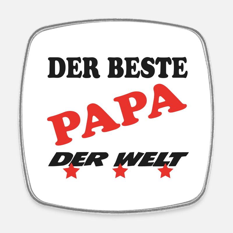 DER BESTE PAPA - Square fridge magnet - white