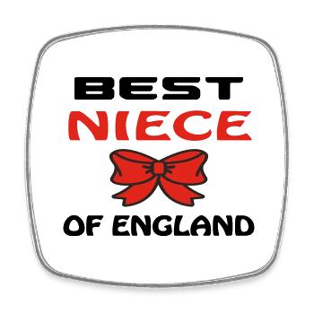 BEST NIECE OF ENGLAND - Magnet carré - blanc - Devant