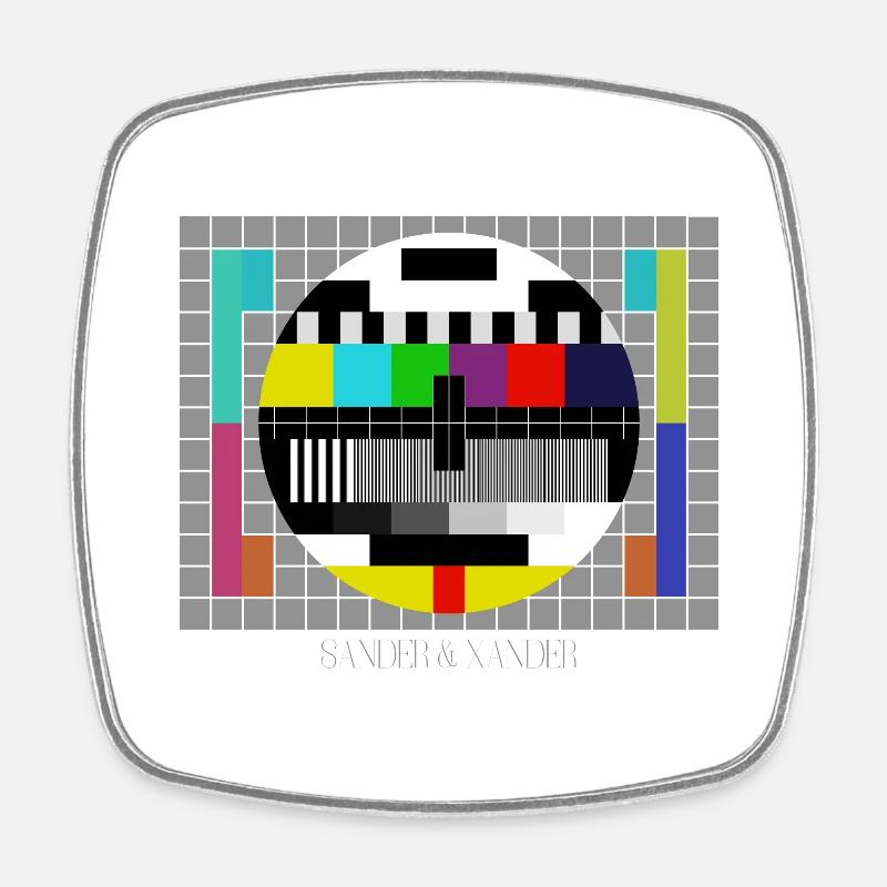 SANDER XANDER 13 - Viereckiger Kühlschrankmagnet - Weiß