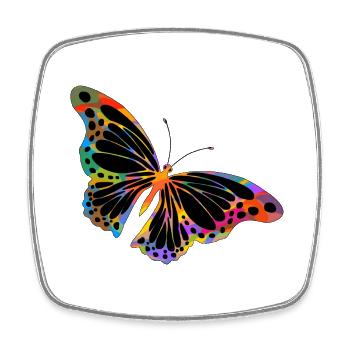 Schmetterling - Viereckiger Kühlschrankmagnet - Weiß - Vorne
