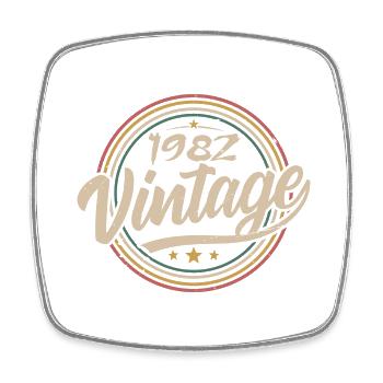 1982 Vintage 1982 Birthday Gift - Retro Style 1982 - Square fridge magnet - white - Front