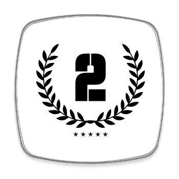 Wreath 2 - Square fridge magnet - white - Front